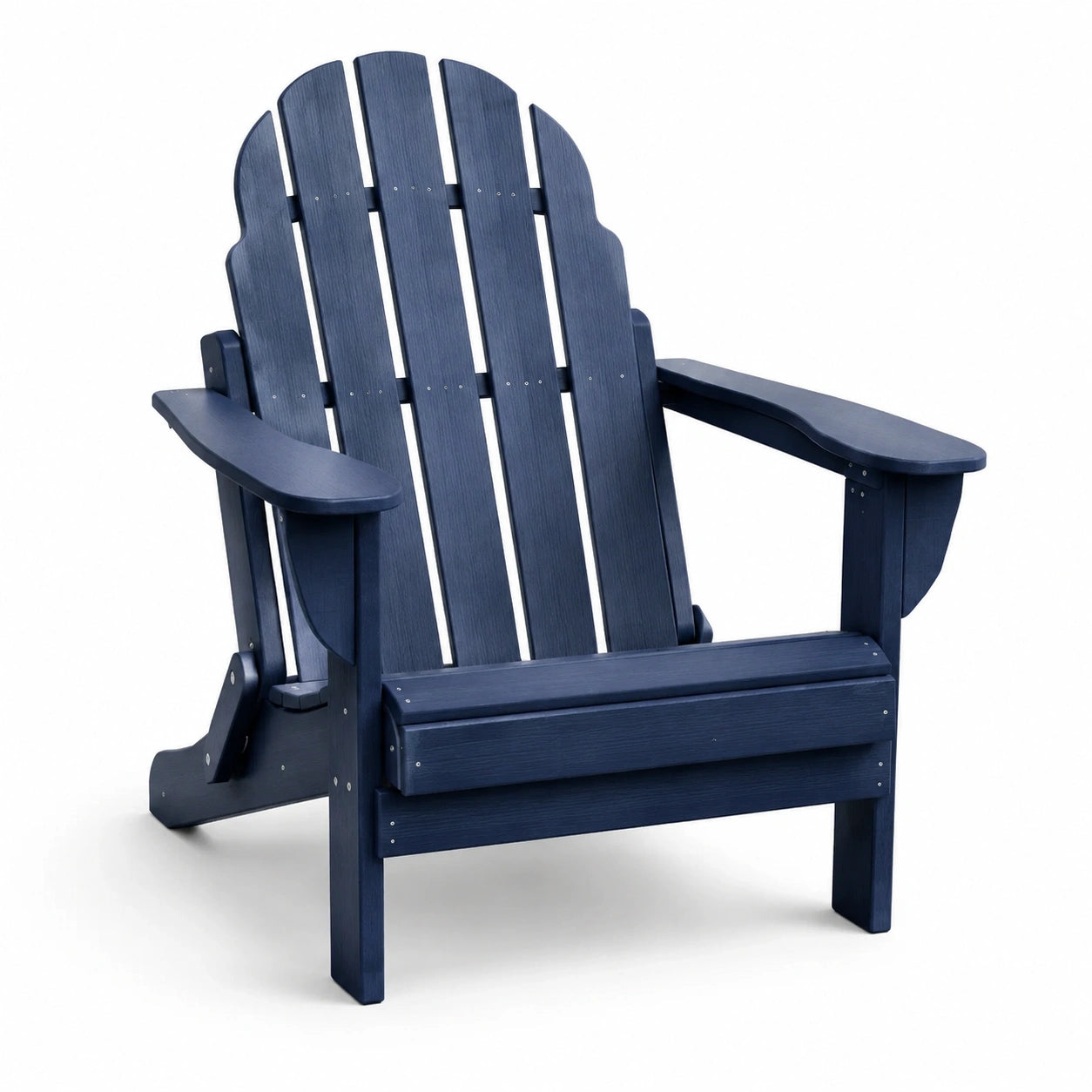 Sedia Adirondack in HDPE blu per esterni 90x75x90cm