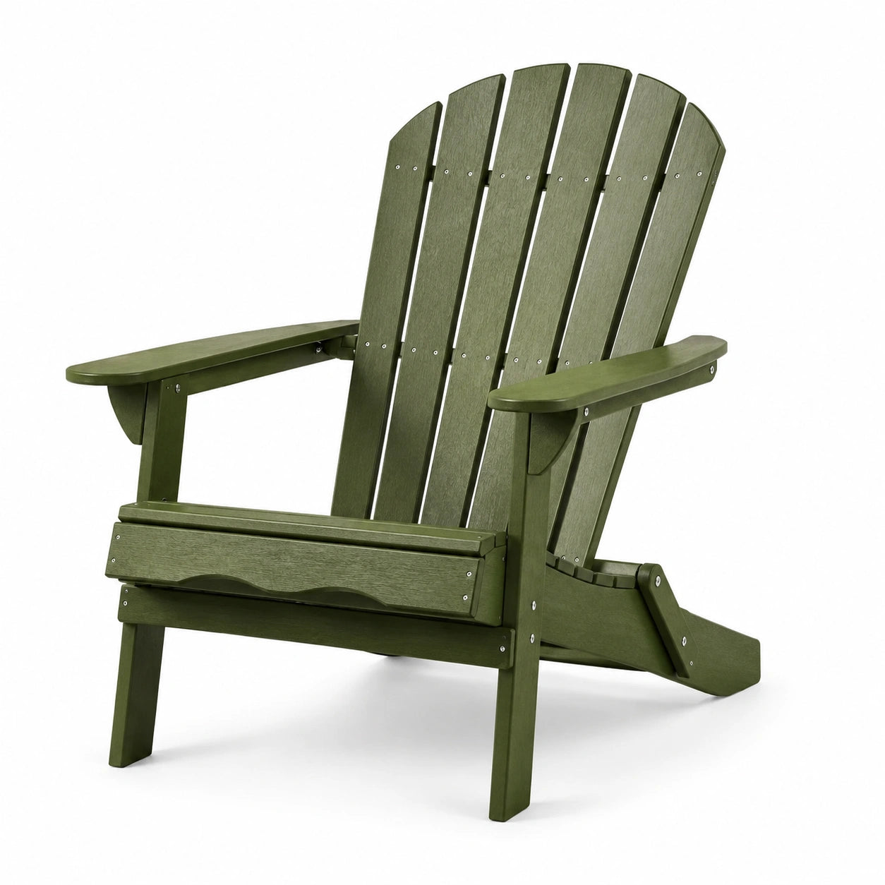 Sedia Adirondack in plastica riciclata verde 88cm x 76cm x 92cm