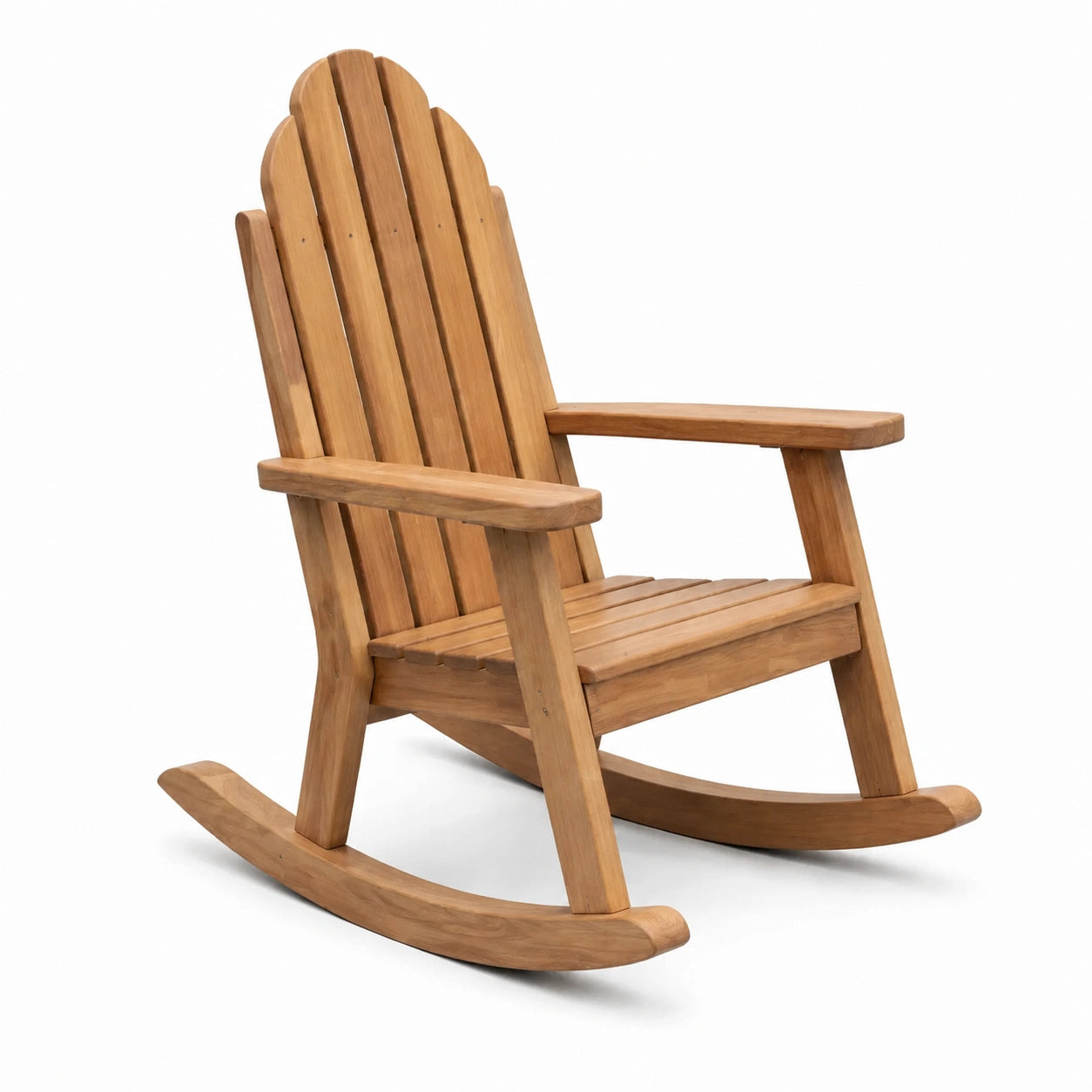 Sedia a dondolo in legno di teak
