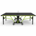 Tavolo da Ping Pong Pieghevole con Superficie in MDF e Ruote, Nero/Verde