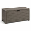 Baule da giardino in plastica 120x45x60 cm grigio